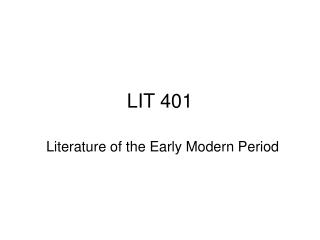 LIT 401