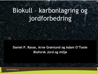 Biokull – karbonlagring og jordforbedring