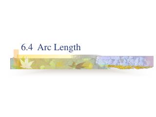 6.4 Arc Length