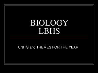 BIOLOGY LBHS