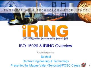 ISO 15926 &amp; iRING Overview