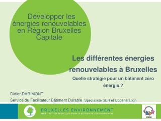 Développer les énergies renouvelables en Région Bruxelles Capitale