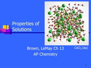 Properties of Solutions