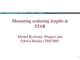 Measuring scattering lengths at STAR