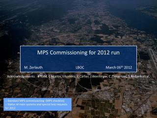 Standard MPS commissioning (MPS checklist)