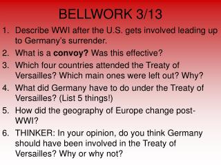 BELLWORK 3/13
