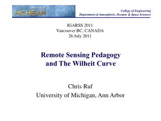 Remote Sensing Pedagogy and The Wilheit Curve