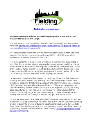 Property Investment Advisor Brian Fielding Responds to the..