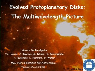 Evolved Protoplanetary Disks: The Multiwavelength Picture