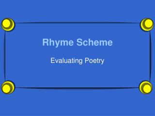 Rhyme Scheme