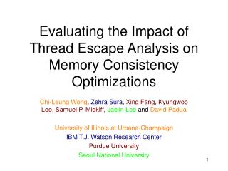 Evaluating the Impact of Thread Escape Analysis on Memory Consistency Optimizations