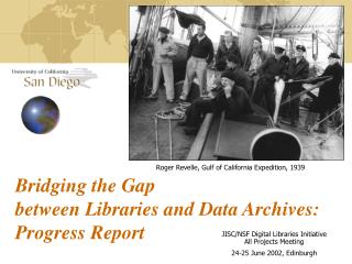 Bridging the Gap between Libraries and Data Archives: Progress Report