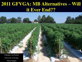 2011 GFVGA: MB Alternatives – Will it Ever End??
