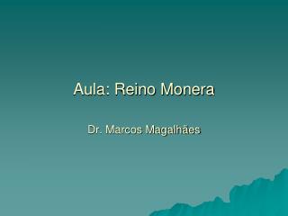 Aula: Reino Monera Dr. Marcos Magalhães