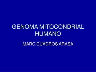 GENOMA MITOCONDRIAL HUMANO