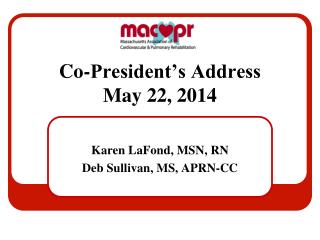 Co-President’s Address May 22, 2014