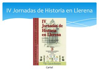 IV Jornadas de Historia en Llerena