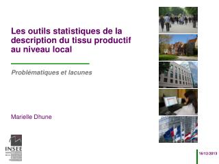 Les outils statistiques de la description du tissu productif au niveau local