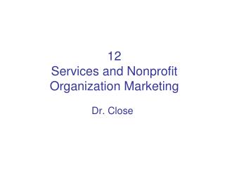 12 Services and Nonprofit Organization Marketing