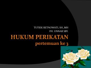 HUKUM PERIKATAN pertemuan ke 3