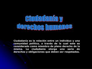 Ciudadanía y derechos humanos