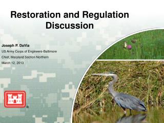 Restoration and Regulation Discussion