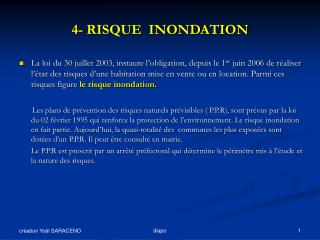 4- RISQUE INONDATION