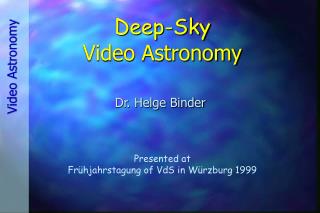 Deep-Sky Video Astronomy