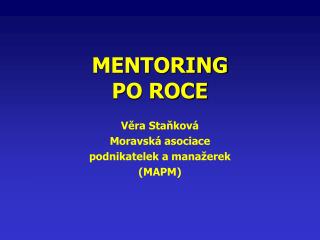 MENTORING PO ROCE