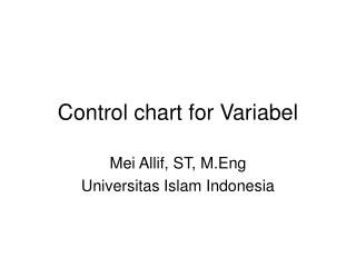 Control chart for Variabel