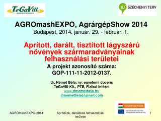 AGROmashEXPO, AgrárgépShow 2014 Budapest, 2014. január. 29. - február. 1.