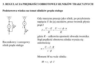 Bocznikowy i szeregowy silnik prądu stałego