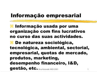 Informação empresarial