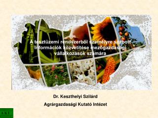 Dr. Keszthelyi Szilárd Agrárgazdasági Kutató Intézet