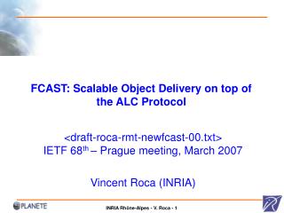 FCAST: Scalable Object Delivery on top of the ALC Protocol