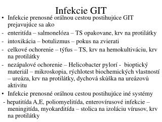 Infekcie GIT