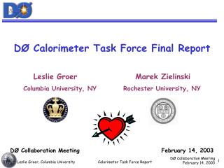 DØ Calorimeter Task Force Final Report Leslie Groer Marek Zielinski