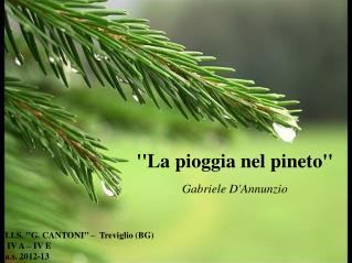 I.I.S. ’’G. Cantoni ’’ – Treviglio (BG) IV A – IV E a.s . 2012-13