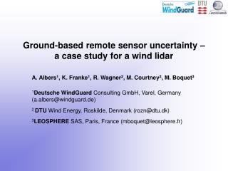Ground-based remote sensor uncertainty – a case study for a wind lidar