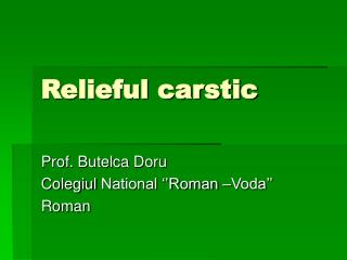 Relieful carstic