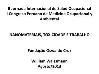 II Jornada Internacional de Salud Ocupacional