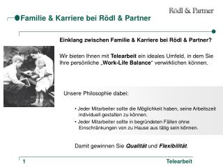 Familie &amp; Karriere bei Rödl &amp; Partner