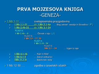 PRVA MOJZESOVA KNJIGA -GENEZA-