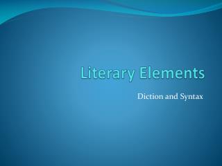 Literary Elements