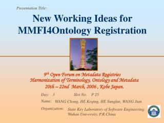 New Working Ideas for MMFI4Ontology Registration