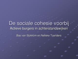 De sociale cohesie voorbij Actieve burgers in achterstandswijken