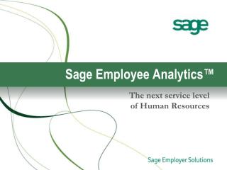 Sage Employee Analytics™