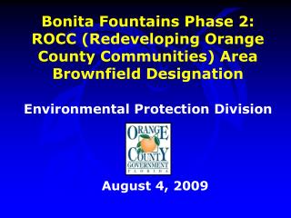 Environmental Protection Division August 4, 2009