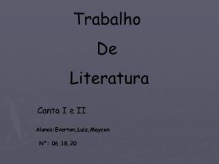 Trabalho De Literatura