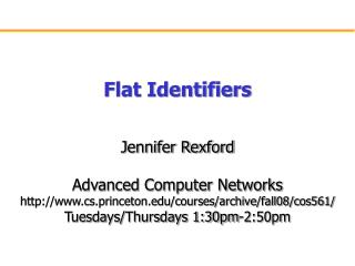 Flat Identifiers